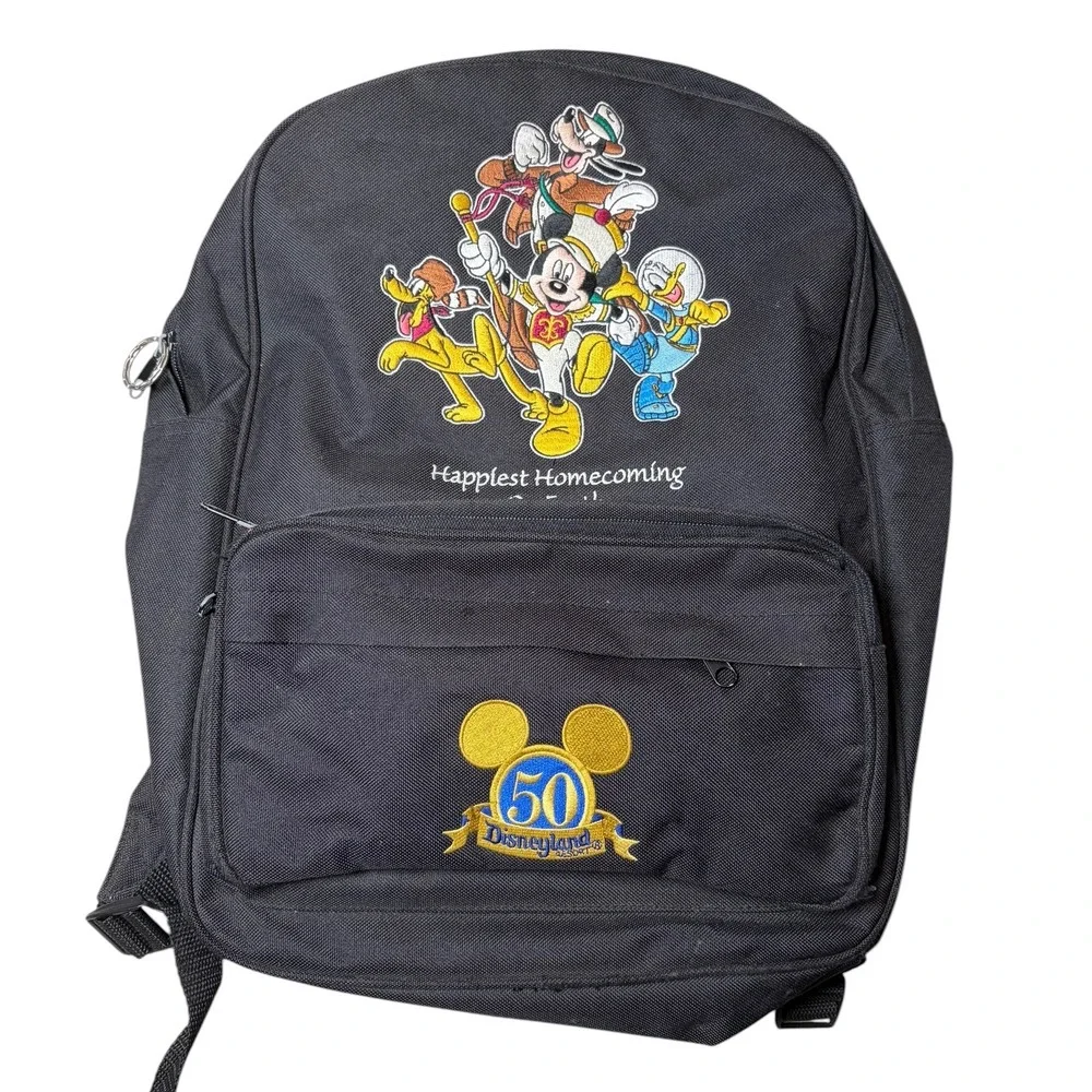 Disney Parks Disneyland 50th Anniversary Backpack Mickey Mouse Homecoming Black